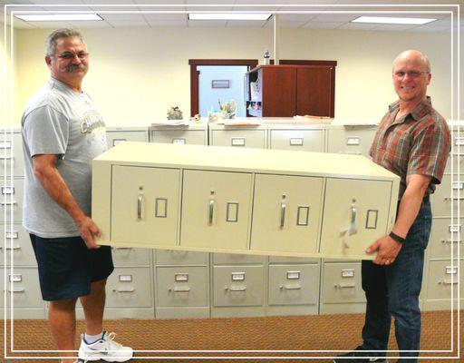 Donating a file cabinet to the Family Resource Center