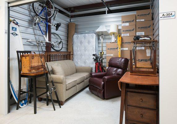 Check out a sample storage unit here at Bluebird New Hampshire.