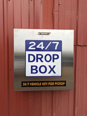 We now have a 24/7 key drop & pick up.