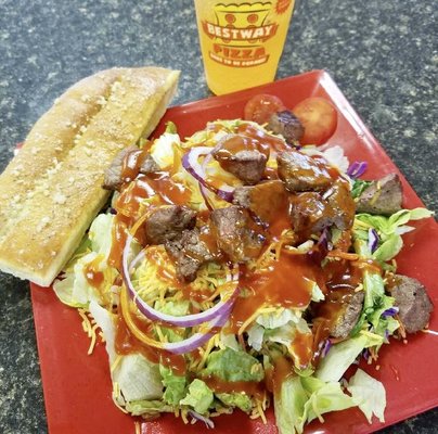 Sirloin steak tips salad