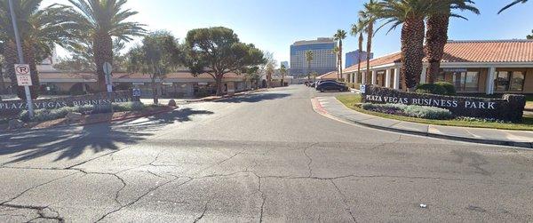 Spring Mountain Entrance to business plaza