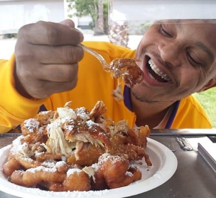 Honey Chicken Funnel Cake! #WhatTheFunnel