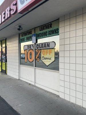 10% off dry cleaning