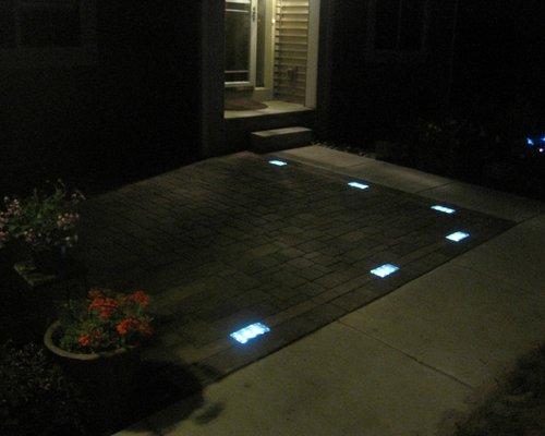 Landscape floor lighting installation