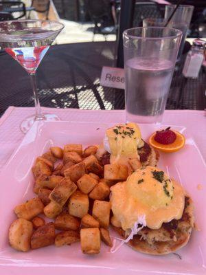 Crab cake Benedict.