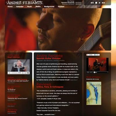 Andre Feriante. Musician Promotional Website. Special thanks to Ole Sorensen. www.andreferiante.com