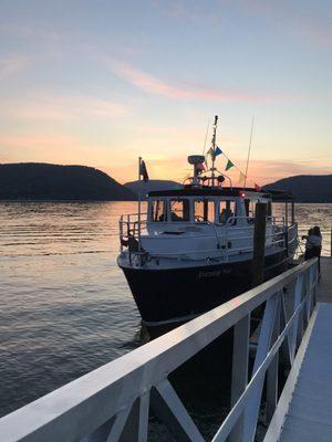 Evening Star docked