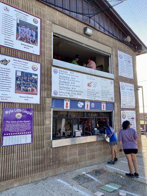 Concession stand...