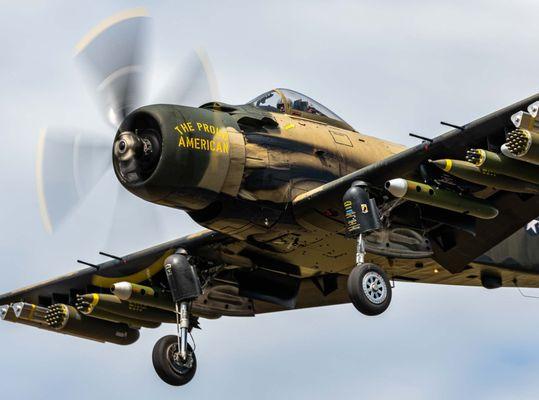 A-1 Skyraider "The Proud American" in flight