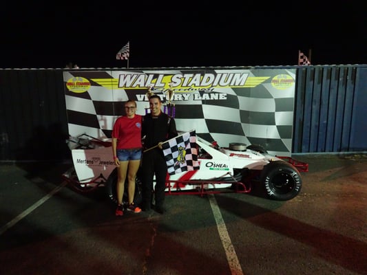 Winning modified at Wall Stadium Speedway