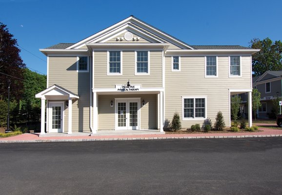 Exterior View from parking lot.  Proactive Physical Therapy PC  Easily accessible wheel chair ramp on main entrance on right  (not pictured)