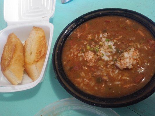 Chicken and sausage gumbo