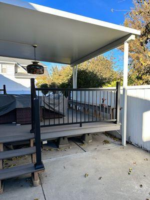 Aria Railing system around this existing deck