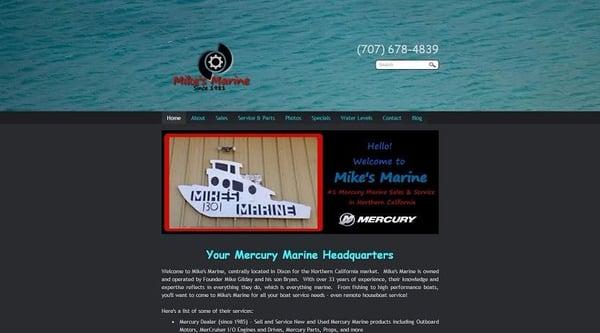 Mikes Marine (Client Website)