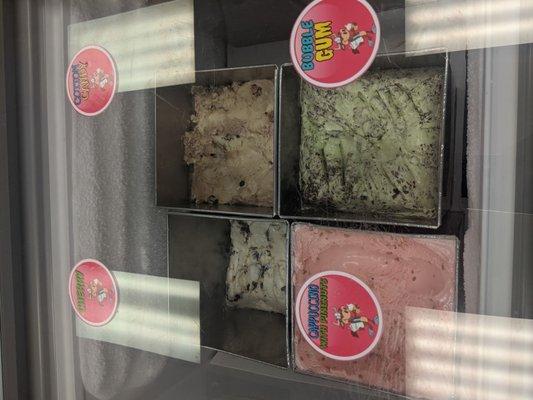 Different flavors ice cream