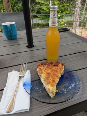 Delicious frittata and interesting drinks