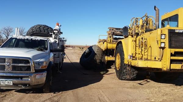 On-site commercial equipment repair and tire installation in Yuma, CO.