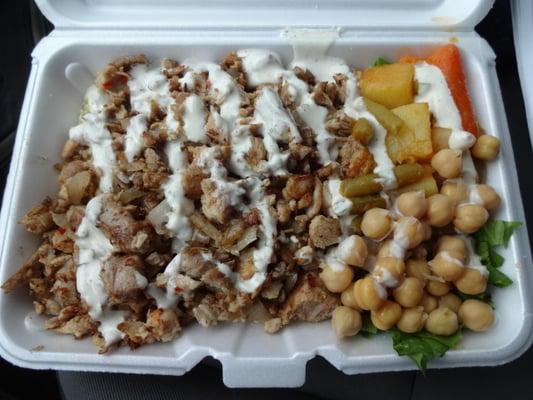 Chicken couscous platter, at Ali Baba's Fusion in New Haven, CT.