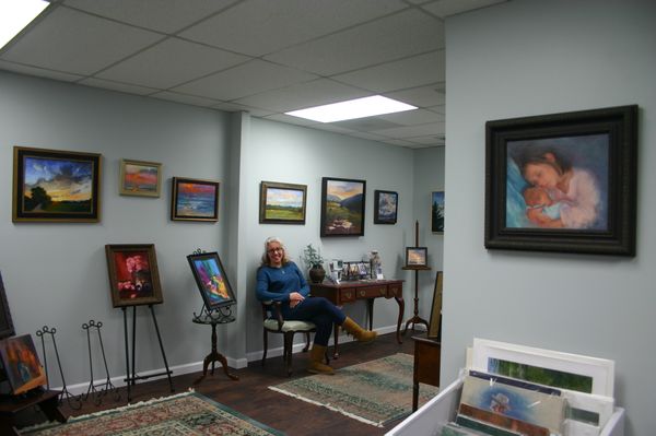 The gallery where Mary and Christine's artwork is on display. We are very friendly and welcoming. :D