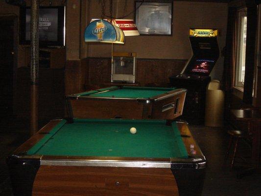 Pool available. "Open pool" Monday nights, 8 o'clock.