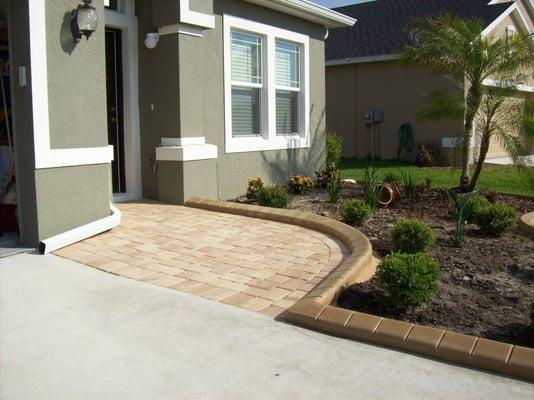 paver entrance & curbing job