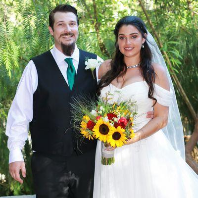 Wedding hair for both and make up for the bride