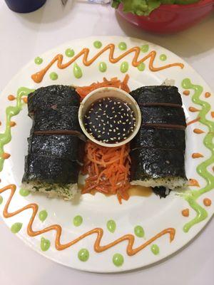 Spam musubi with fun sauce!