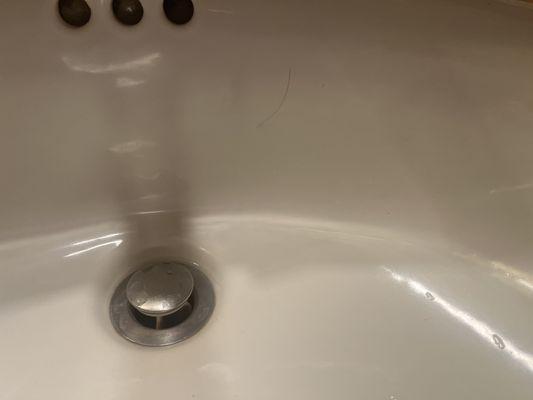 Hair left in sink