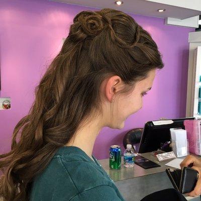 Home coming Half Updo by Annie