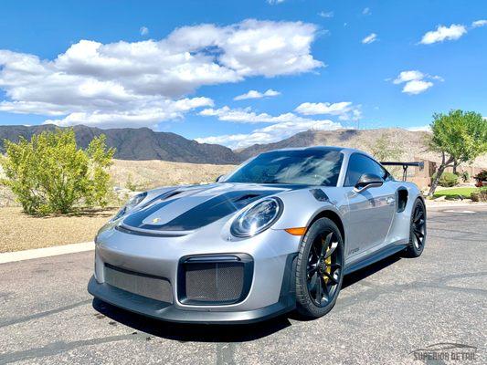 Porsche GT2RS cleaned up and ready for the track after our SUPERIOR HANDWASH