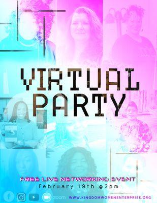 Join our Virtual Party on Saturday February 19th, 2022