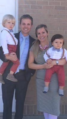 Dentists, Dr. Brigham and Dr. Ashley Burton and their family.