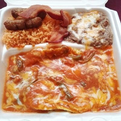 Ordered their Huevos Rancheros for the first time, fire! so much food for just $6.70, delicious.