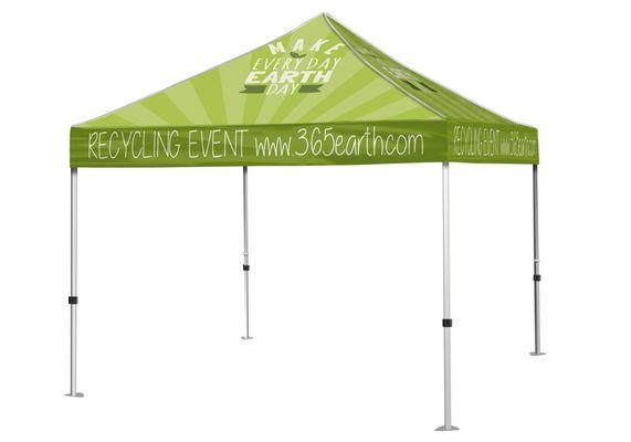 Fully designed tent canopy will get you noticed.