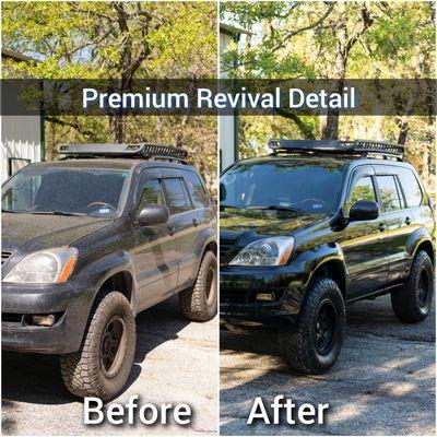 For those who know the value of their dollar. This Premium Revival Detail increases the value of your vehicle