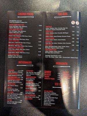 New menu