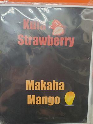 Our shaved ice flavors