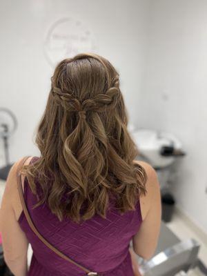 Beautiful updo with braids