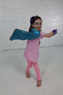 A Superhero in the making (from Superhero Training class).