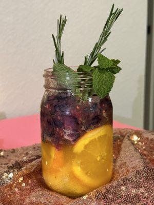 Blueberry-orange Mint Cocktail