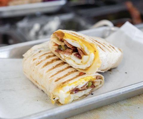 Hash Brown Wrap with bacon