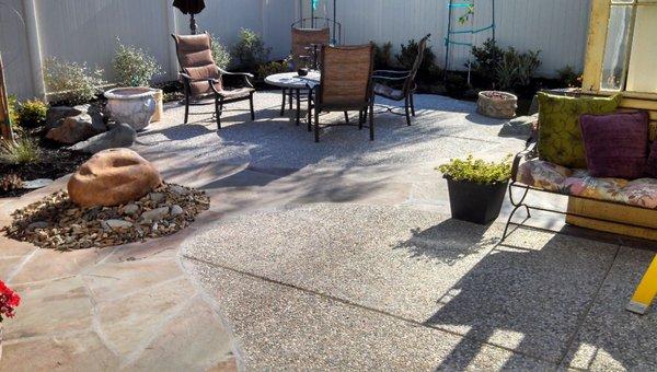 aggregate stone patio