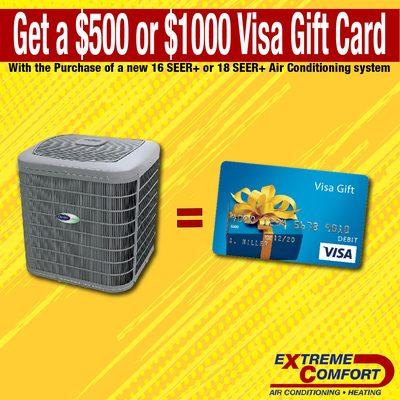 Visa Gift Card With HVAC System Purchase