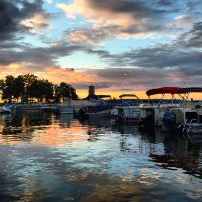 The lake at sunset!