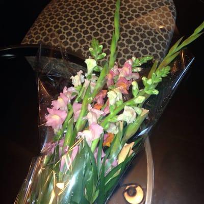 Gladiolas and snapdragons