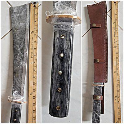 Burnished STEEL AFRICAN TAPANGA MACHETE.  $179.00+$15.00 USPS Priority shipping