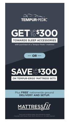 Mattress Fit & Furniture Tempurpedic offers