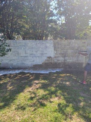 Brick fence