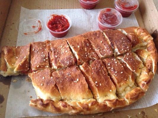 Meat lovers calzone