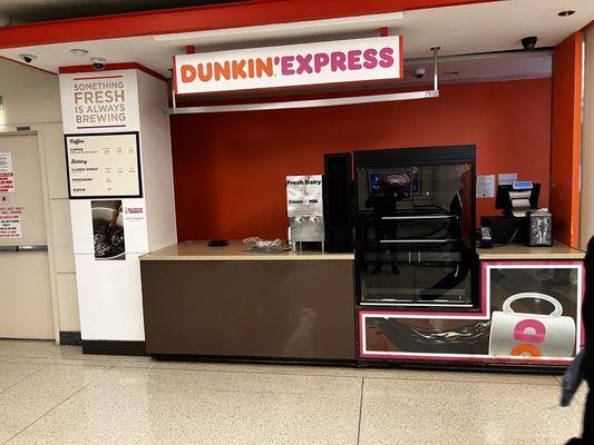 Dunkin' Donut Express, at 5:10 in the morning